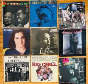 lot 212C image: LR - Collection of 9 Vintage Vinyl Records - Jazz, Rock, and Soundtracks