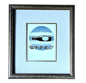 lot 261C image: LT - Framed Guinness Bottle Graphic Print 16 x 18 Inch