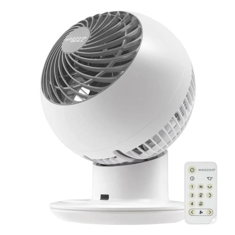 lot 211 image: Woozoo 5-Speed Globe Fan with Remote - White - Tested Working