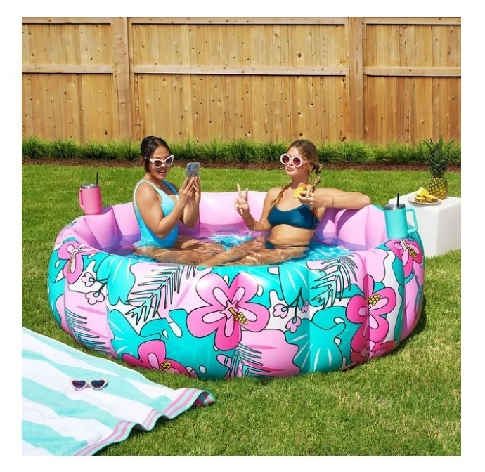 lot 259 image: NEW Members Mark Inflatable Lounge Pool - TROPICAL
