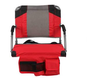 lot 323 image: NEW Members Mark Deluxe Stadium Seat with Lumbar Support - RED