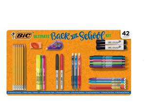 lot 370 image: NEW BIC Ultimate Back-to-School Assorted Essentials Kit, 42 count