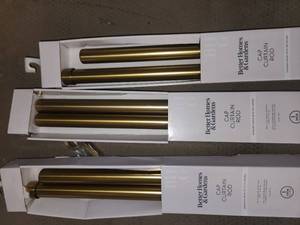 lot 11 image: 3 gold cap curtains rods