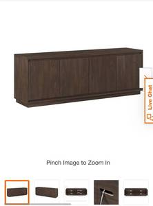 lot 50 image: Tv console alder brown