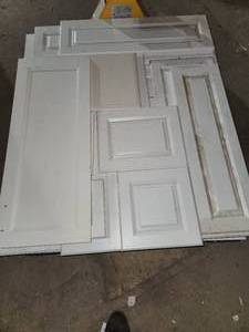 lot 56 image: 100 cabinet doors mostly white