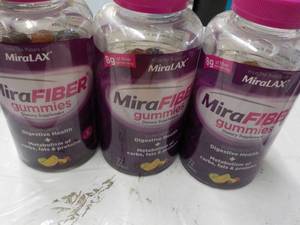 lot 55 image: 3 Miralax Mire Fiber Gummies...