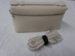 lot 93 image: 8 x 5 Cream Colored Evening Bag...