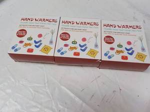 lot 127 image: 3 Reusable Hand Warmer Heat Packs...