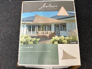 lot 12 image: Belavi Sun Shade Sail - Triangle Tan