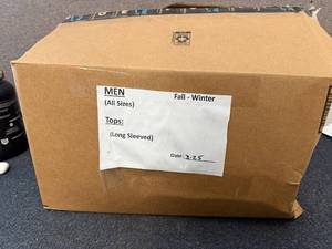 lot 33 image: Box of Mens Long Sleeved Shirts