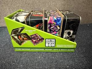 lot 73 image: 4 Pack of Metal Smoking Boxes