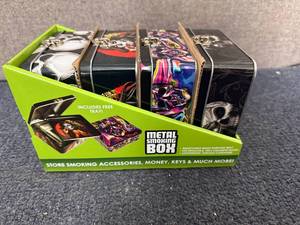 lot 74 image: 4 Pack of Metal Smoking Boxes