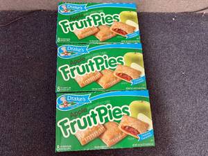 lot 158 image: 3 Boxes Drakes Apple Fruit Pies