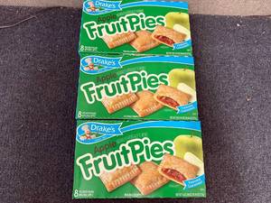 lot 159 image: 3 Boxes Drakes Apple Fruit Pies