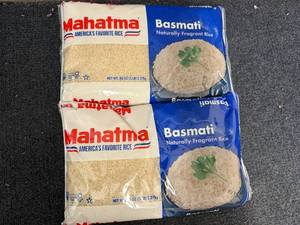 lot 162 image: 2 x 5lb Bags of Mahatma Basmati Rice