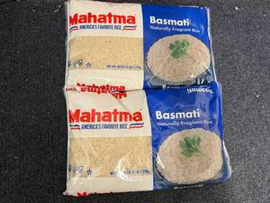 lot 164 image: 2 x 5lb Bags of Mahatma Basmati Rice