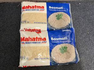 lot 166 image: 2 x 5lb Bags of Mahatma Basmati Rice