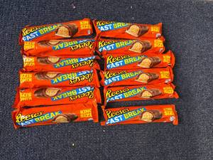 lot 199 image: 12 Reeses Fast Break Bars