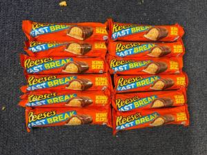 lot 212 image: 12 Reeses Fast Break Bars