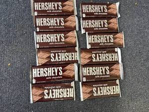 lot 221 image: 12 Hersheys Milk Chocolate Bars