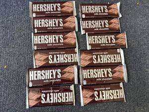 lot 223 image: 12 Hersheys Milk Chocolate Bars