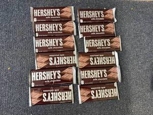 lot 224 image: 12 Hersheys Milk Chocolate Bars