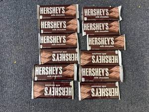 lot 225 image: 12 Hersheys Milk Chocolate Bars