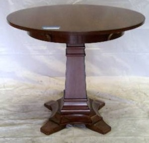 lot 63 image: Circle wooden tall table
