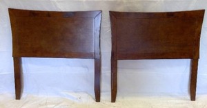 lot 66 image: Brown wood Head and Footboard (twin)
