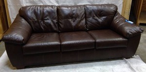 lot 102 image: Brown 3 seater Sofa
