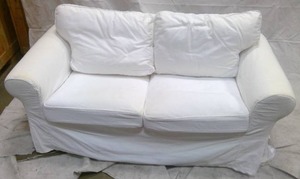 lot 111 image: White Love Seat