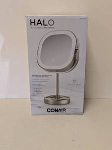 lot 43 image: NEW CONAIR HALO LED RECHARGEABLE MIRROR