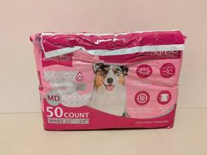 lot 46 image: AMERICAN KENNEL CLUB ULTRA-ABSORBANT DISPOSABLE FEMALE DIAPERS FOR DOGS