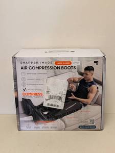 lot 84 image: SHARPER IMAGE AIR COMPRESSION BOOTS SIZE LX-LARGE