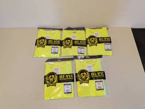 lot 112 image: (5) OCCUNOMIX HI-VIZ WORKWEAR T-SHIRT (YELLOW)