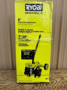 lot 11 image: Ryobi Expand-It Universal Tiller For String Trimmer Attachment, LIGHTLY USED #RYTIL MSRP $149