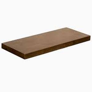 lot 33 image: HARDWOOD REFLECTIONS Solid Wood Butcher Block Shelf 72 in. W X 12 in. D X 1.5 in. H in Walnut Stain Hevea UV Finish  Customer Returns See Pictures