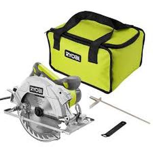 lot 57 image: RYOBI 15 Amp Corded 7-14 in. Circular Saw with EXACTLINE Laser Alignment System, 24T Carbide Tipped Blade, Edge Guide and Bag  Customer Returns See Pictures