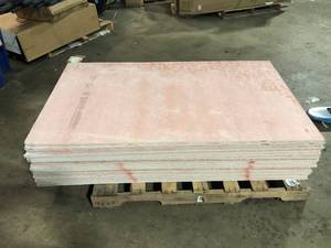 lot 1 image: 26 Pieces of James Hardie Hardie Backer with Hydro Defense Technology 3 ft. x 5 ft. x 0.42 in.(Some Pieces have corner Damage) Cement Backerboard Customer Returns See Pictures