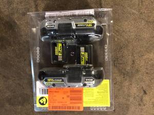 lot 4 image: RYOBI ONE 18V HIGH PERFORMANCE Lithium-Ion 2.0 Ah Compact Battery (2-Pack)  Customer Returns See Pictures