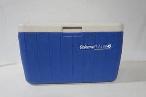 lot 27 image: Blue Coleman Cooler 48QT