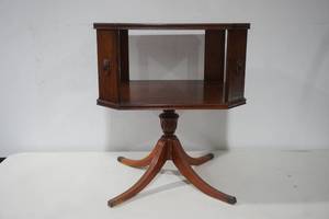 lot 59 image: Antique Side Table with Acorn Pedestal