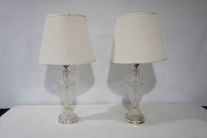 lot 69 image: Crystal Lamp Set (2ct)