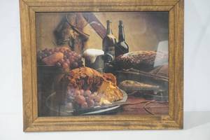 lot 84 image: Wooden Framed Metal Print 24x 20