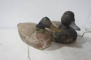 lot 240 image: (2ct) Antique Styrofoam Duck Decoys