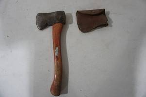 lot 288 image: Vintage Hatchet and Cover