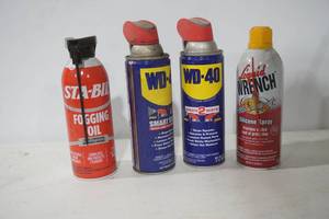 lot 298 image: WD-40, Silicone Spray, Fogging Oil