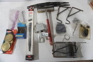 lot 299 image: 22 Toro Mower Blade Squeegee, and more hardware