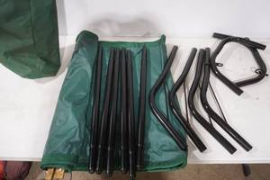 lot 343 image: metal frame cot