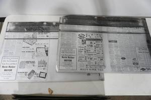 lot 345 image: vintage newspaper tins